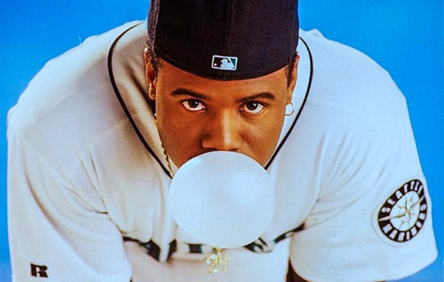 Mimicked by millions, Griffey’s backwards hat became a central part of his image as a player.